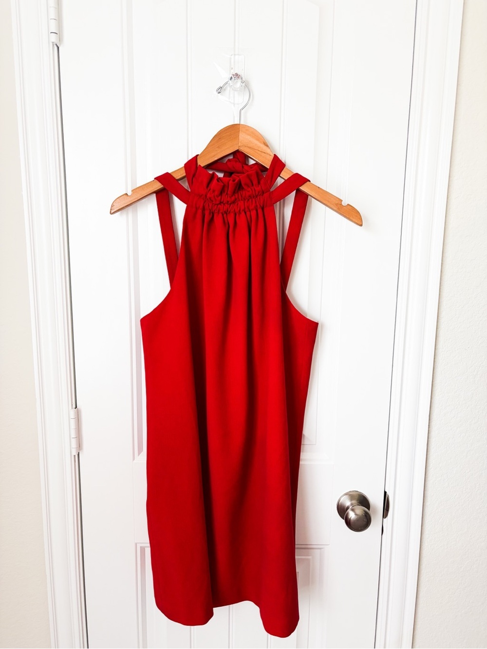 C/MEO Collective Red Halter Mini Dress Size Medium
